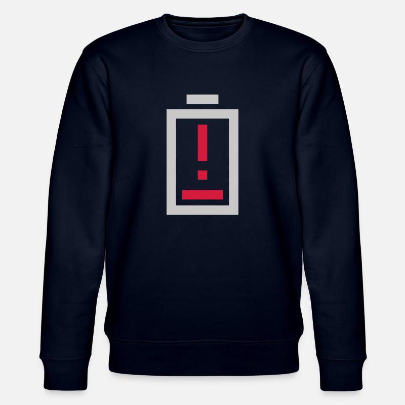 Ausrufezeichen Batterie kein Strom - Stanley/Stella Unisex Bio-Sweatshirt CHANGER - Navy