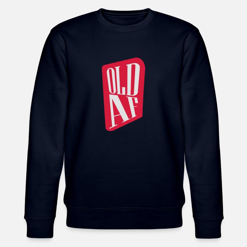 old AF Text Logo - Stanley/Stella Unisex Bio-Sweatshirt CHANGER  - Navy