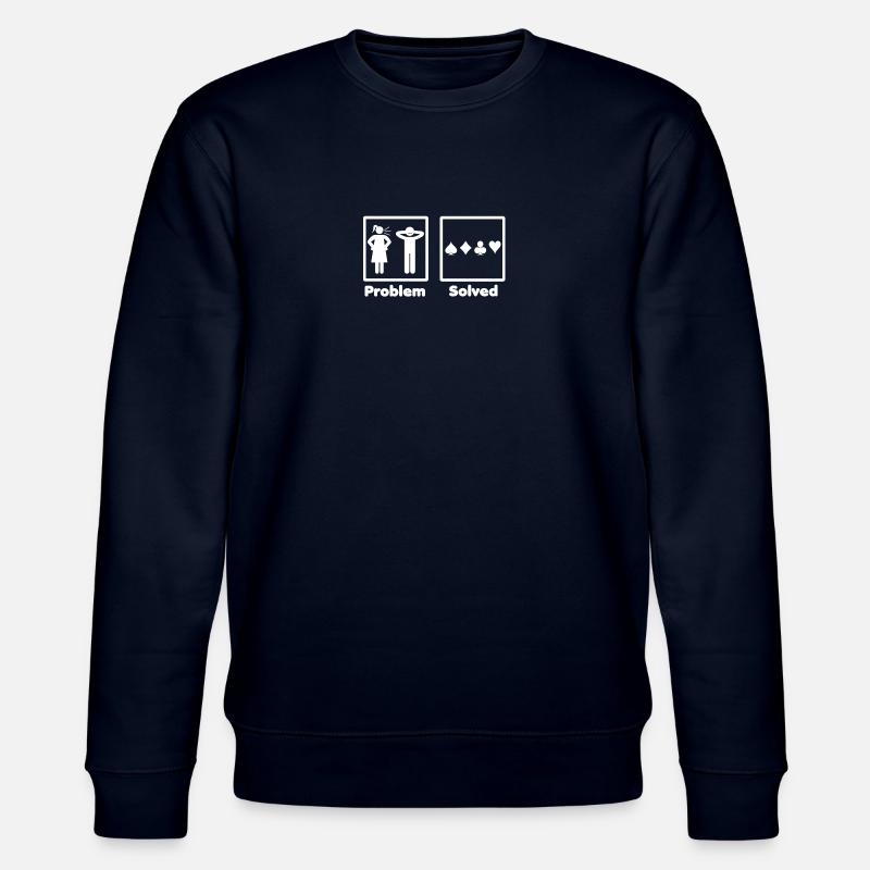 problem solved poker pokern - Stanley/Stella Unisex Bio-Sweatshirt CHANGER  - Navy