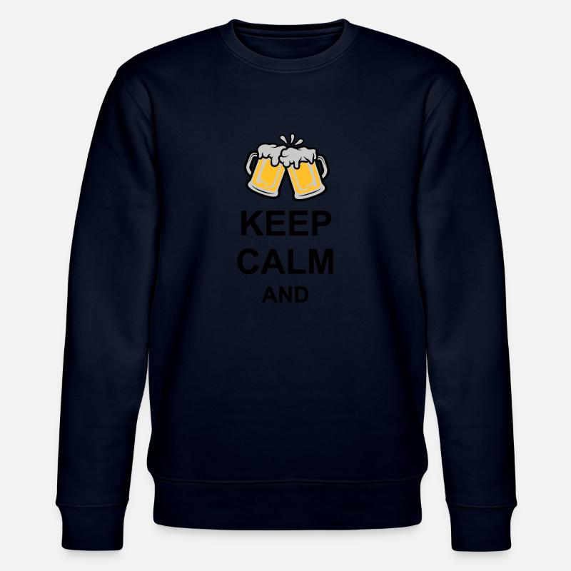 Keep Calm Bier Text - Stanley/Stella Unisex Bio-Sweatshirt CHANGER  - Navy