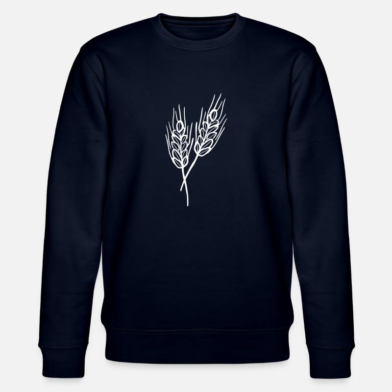 Weizen Illustration Brotbäcker Geschenkidee - Stanley/Stella Unisex Bio-Sweatshirt CHANGER  - Navy