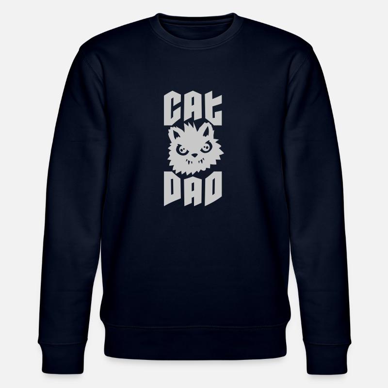 Evil cat Cat Dad - Stanley/Stella CHANGER Unisex Organic Sweatshirt - navy