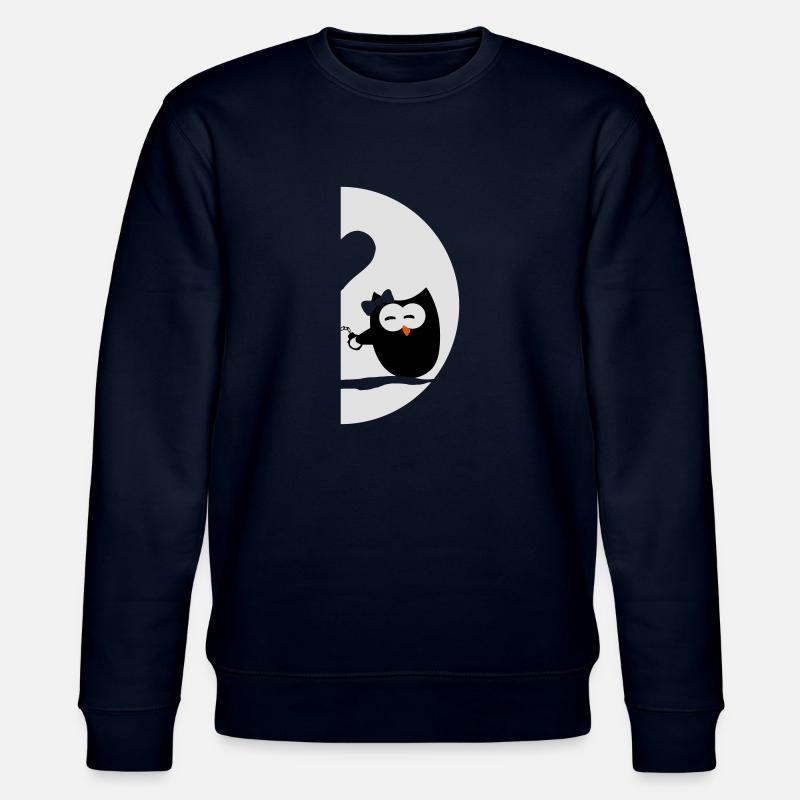 Hiboux gauche - Saint Valentin - Sweat bio CHANGER Stanley/Stella Unisexe - marine
