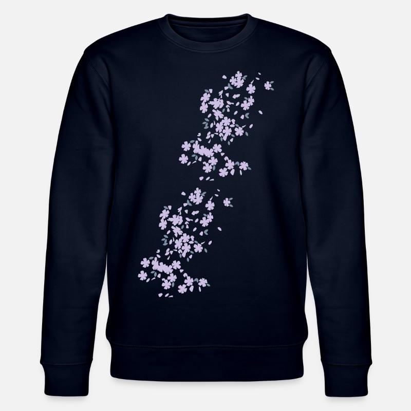 Blütenregen / raining blossoms (2c) - Stanley/Stella CHANGER Unisex Organic Sweatshirt - navy