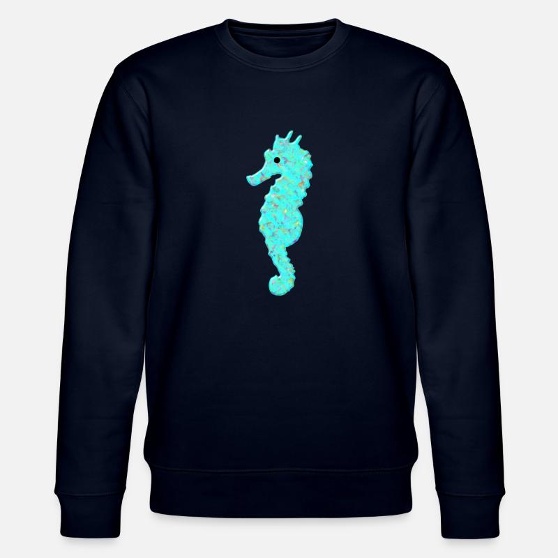 Seepferd, Seepferdchen, - Stanley/Stella Unisex Bio-Sweatshirt CHANGER  - Navy