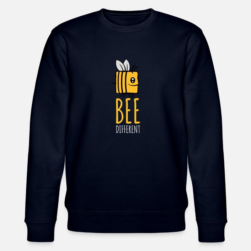 bee different Spruch Zitat - Stanley/Stella Unisex Bio-Sweatshirt CHANGER  - Navy