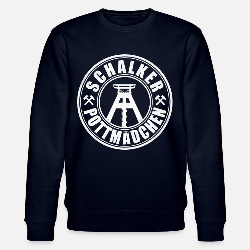Schalker Pottmädchen | Ruhrpott Mädchen - Stanley/Stella Unisex Bio-Sweatshirt CHANGER - Navy