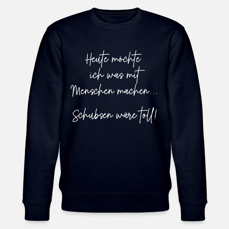 Humorvolle Spruchgrafik mit Schuss - Stanley/Stella Unisex Bio-Sweatshirt CHANGER - Navy