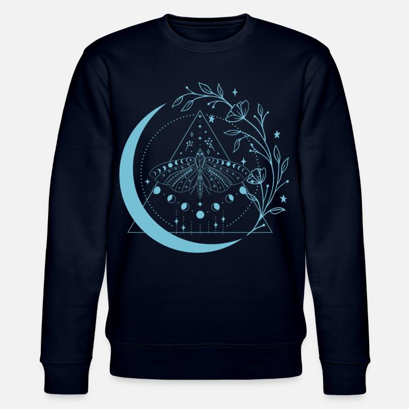 Fleurs de lune de mite - Sweat bio CHANGER Stanley/Stella Unisexe - marine