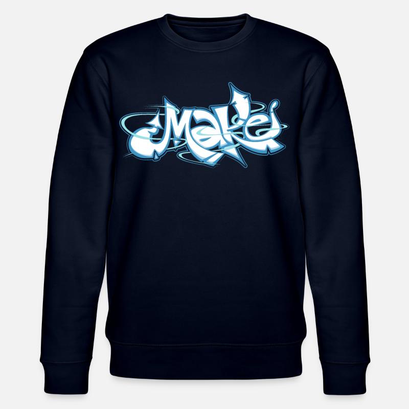 Blaues Wort machen Graffiti - Stanley/Stella Unisex Bio-Sweatshirt CHANGER  - Navy
