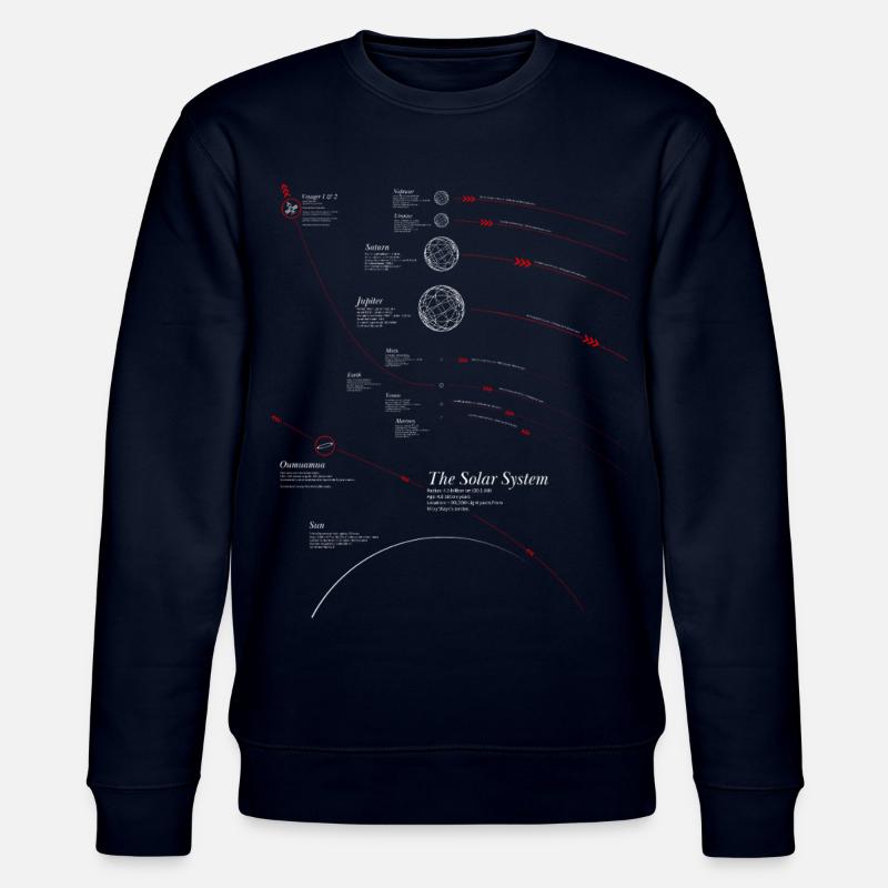Infographie sur le système solaire - Sweat bio CHANGER Stanley/Stella Unisexe - marine