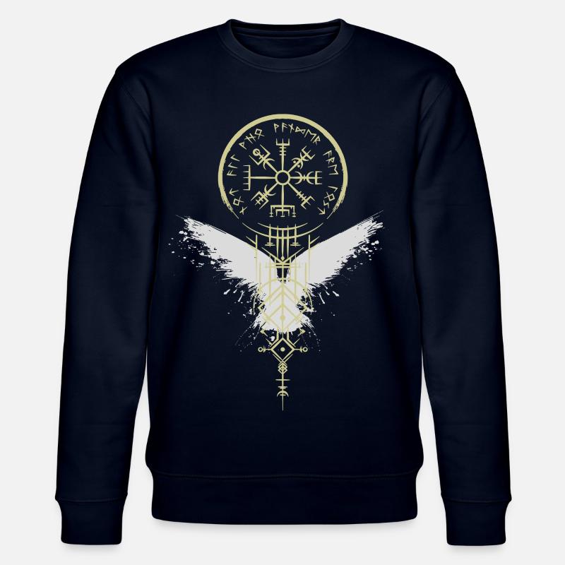 Wikinger - Vegvísir - Rabe - Kompass - Runen - Stanley/Stella Unisex Bio-Sweatshirt CHANGER - Navy