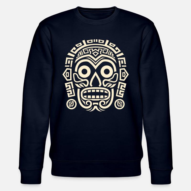 Dieu aztèque Mythologie ancienne Mictlantecuhtli - Sweat bio CHANGER Stanley/Stella Unisexe - marine