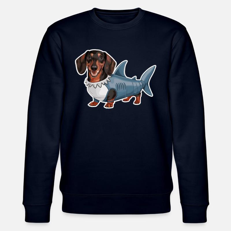 Teckel En Costumes Drôle Requin - Sweat bio CHANGER Stanley/Stella Unisexe - marine