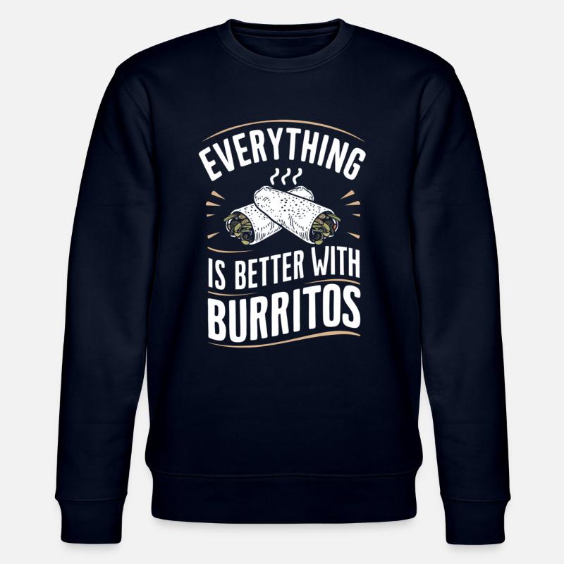 Alles Ist Besser Mit Burritos - Stanley/Stella Unisex Bio-Sweatshirt CHANGER  - Navy