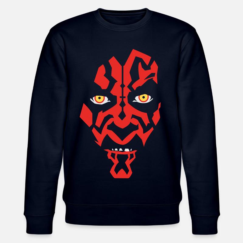 Star Wars Rotes Sith-Gesicht  - Stanley/Stella Unisex Bio-Sweatshirt CHANGER  - Navy