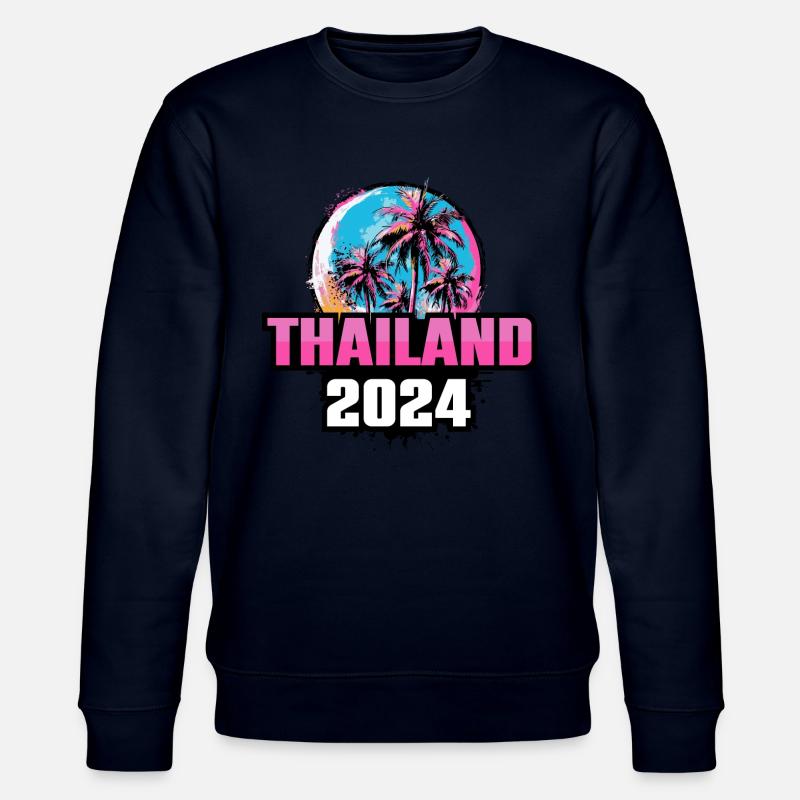 Thailand 2024 Palm Trees - Stanley/Stella CHANGER Unisex Organic Sweatshirt - navy
