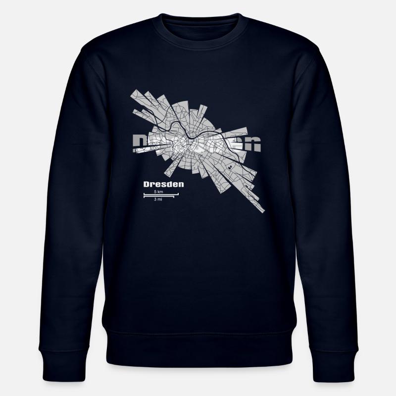 Dresden plan - Sweat bio CHANGER Stanley/Stella Unisexe - marine