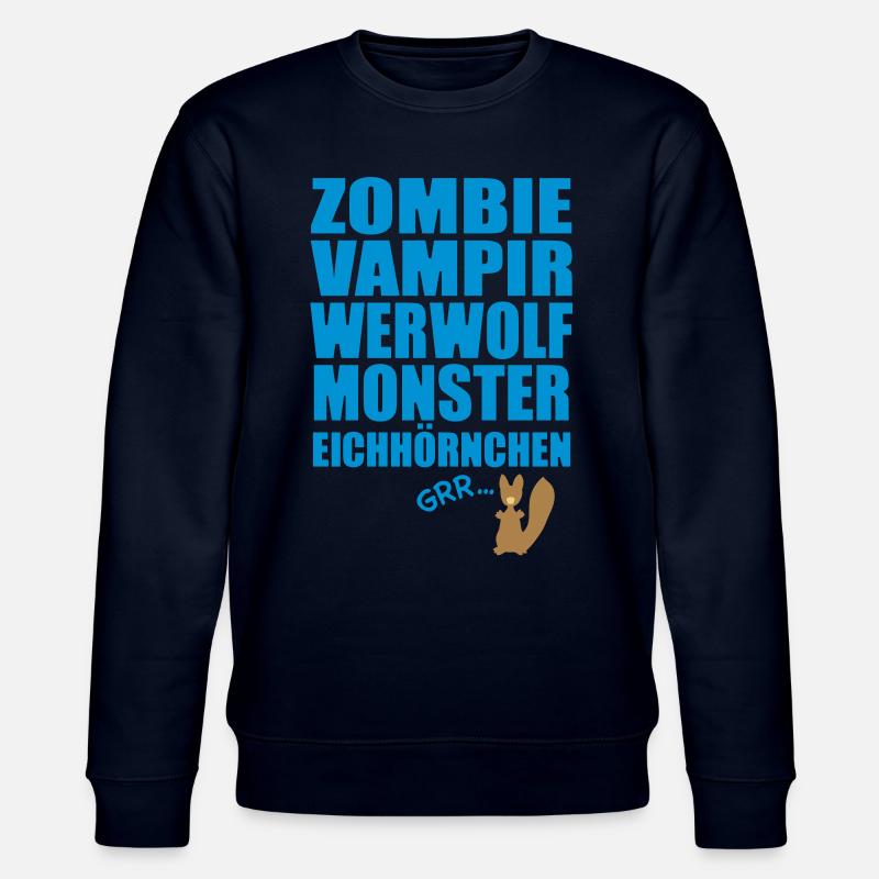 Monster Eichhörnchen - Stanley/Stella Unisex Bio-Sweatshirt CHANGER  - Navy