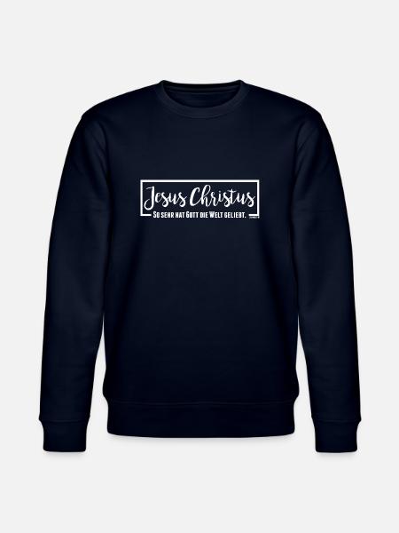 Johannes 3:16 (white) - Stanley/Stella Unisex Bio-Sweatshirt CHANGER - Navy