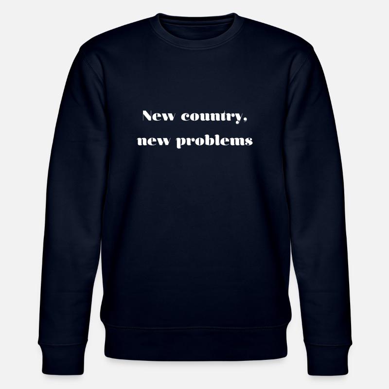 Emigration Problems Saying English - Stanley/Stella CHANGER Unisex Organic Sweatshirt - navy