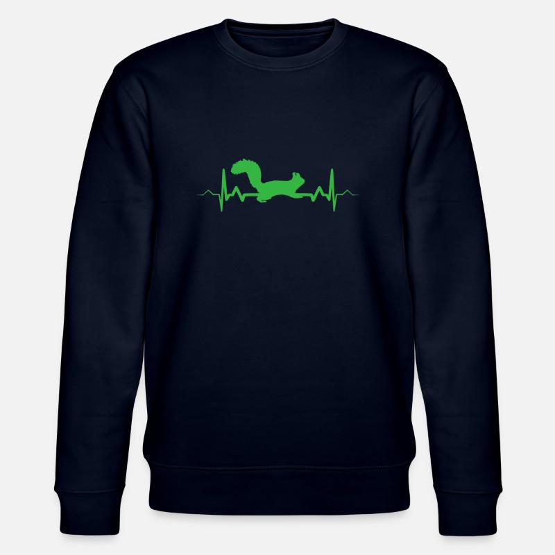 Eichhörnchen Herzschlag Waldbewohner Wald - Stanley/Stella Unisex Bio-Sweatshirt CHANGER  - Navy