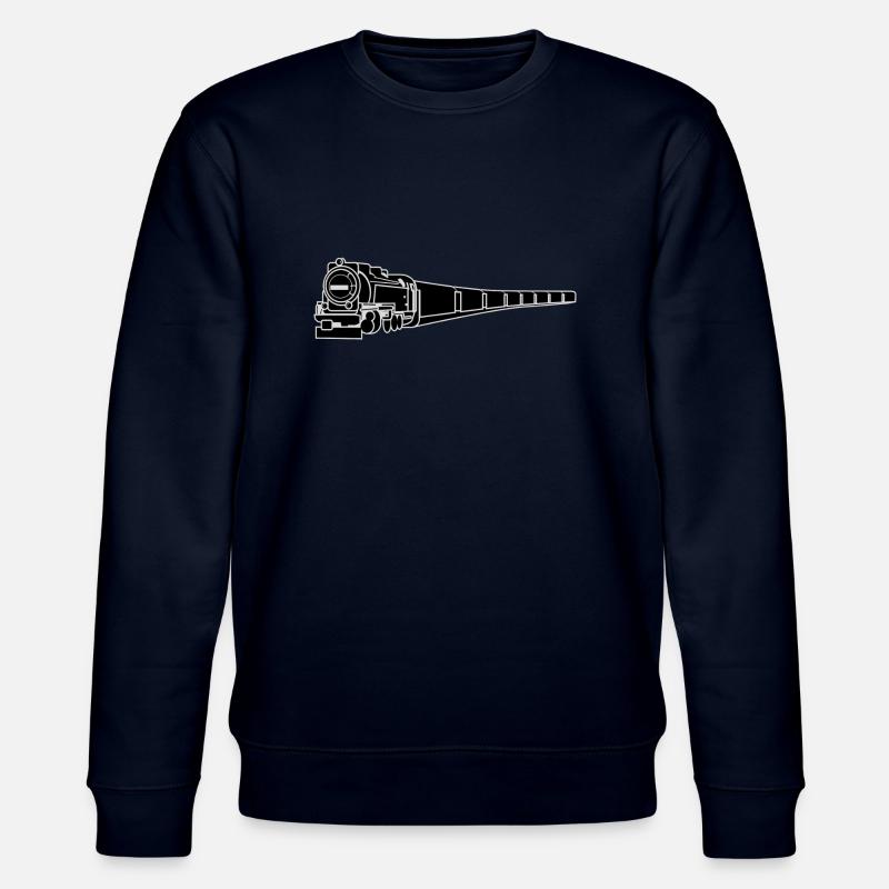 vinted retro railway train - Stanley/Stella Unisex Bio-Sweatshirt CHANGER  - Navy