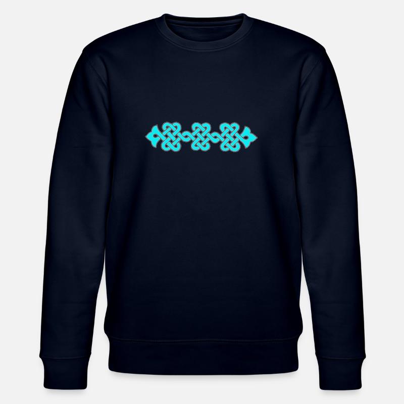 verschlungenes Ornament, türkis - Stanley/Stella Unisex Bio-Sweatshirt CHANGER  - Navy
