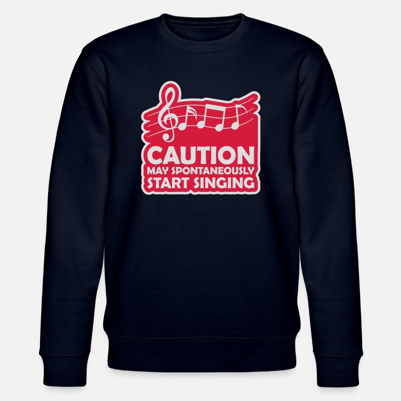 may spontaneously start singing - Stanley/Stella CHANGER Unisex Organic Sweatshirt - navy