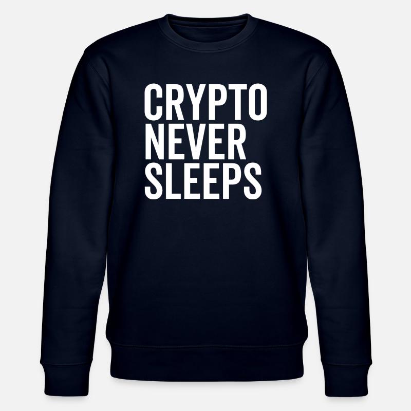 Crypto schläft nie - Stanley/Stella Unisex Bio-Sweatshirt CHANGER  - Navy
