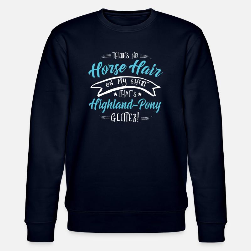 Glitter Highland Pony - Stanley/Stella Unisex Bio-Sweatshirt CHANGER  - Navy