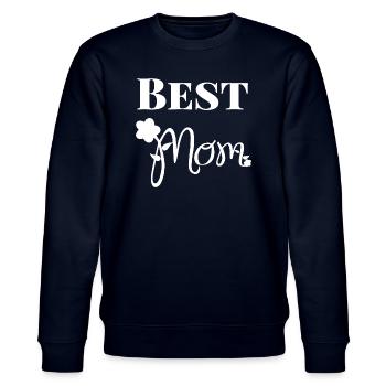 BEST MOM Geschenkidee Beste Mama - Stanley/Stella Unisex Bio-Sweatshirt CHANGER  - Navy - Vorne - Nik (191cm) & Marisol (170cm)