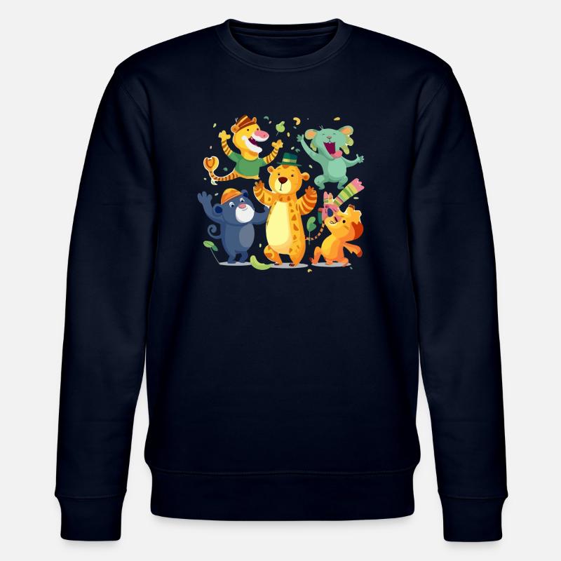 Tiere auf der Party - Stanley/Stella Unisex Bio-Sweatshirt CHANGER  - Navy