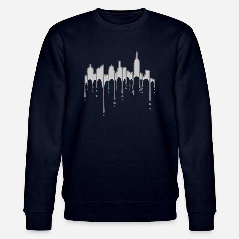 Hochhäuser Silhouette Graffiti - Stanley/Stella Unisex Bio-Sweatshirt CHANGER  - Navy