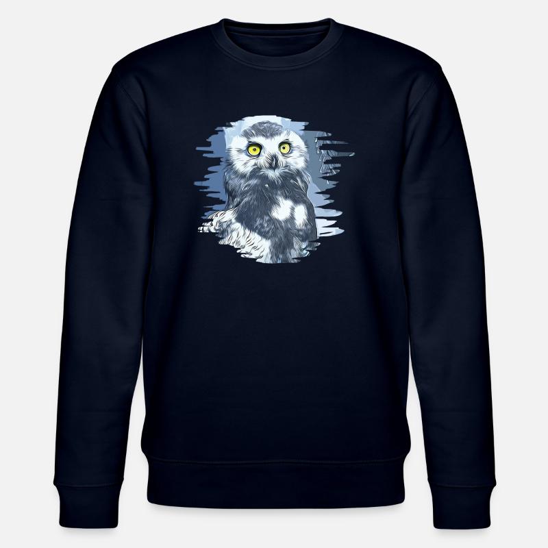 gxp schneeeule vector art - Stanley/Stella Unisex Bio-Sweatshirt CHANGER  - Navy