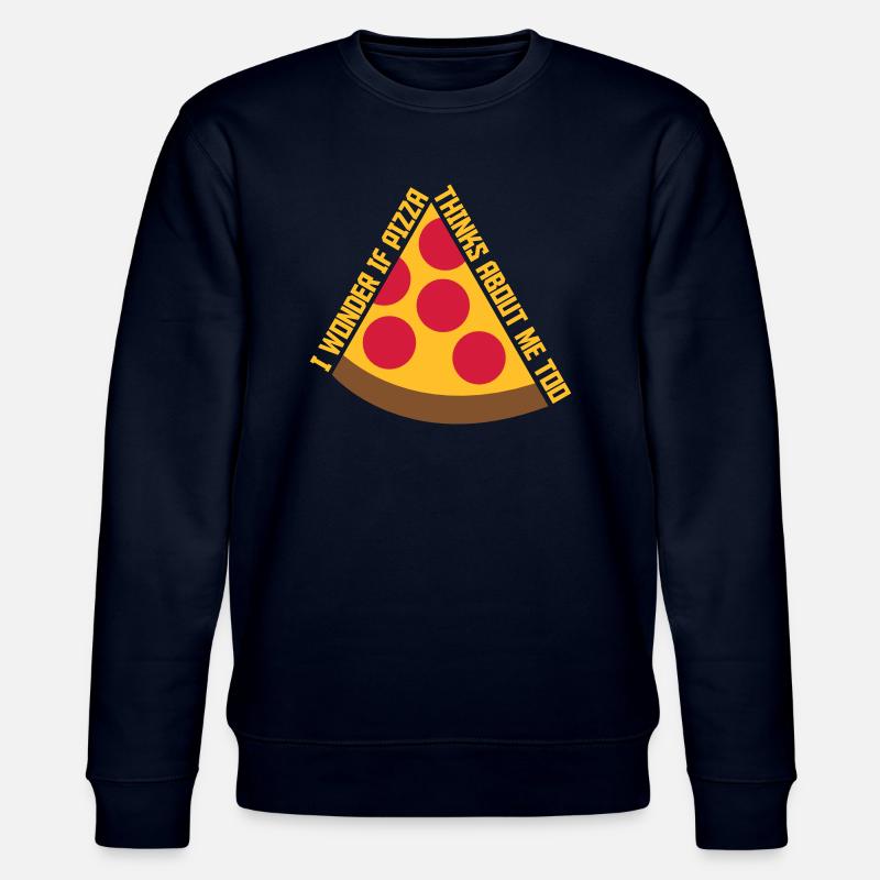 pizza thinks about me - Stanley/Stella Unisex Bio-Sweatshirt CHANGER  - Navy