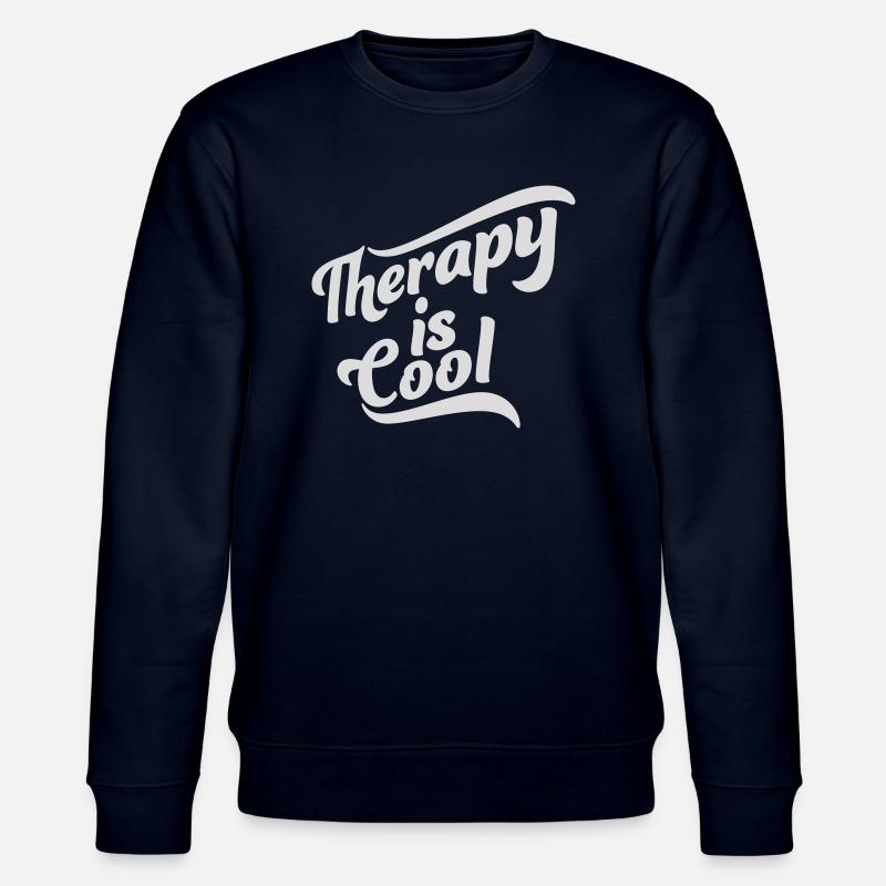 therapy is cool Zitat - Stanley/Stella Unisex Bio-Sweatshirt CHANGER  - Navy