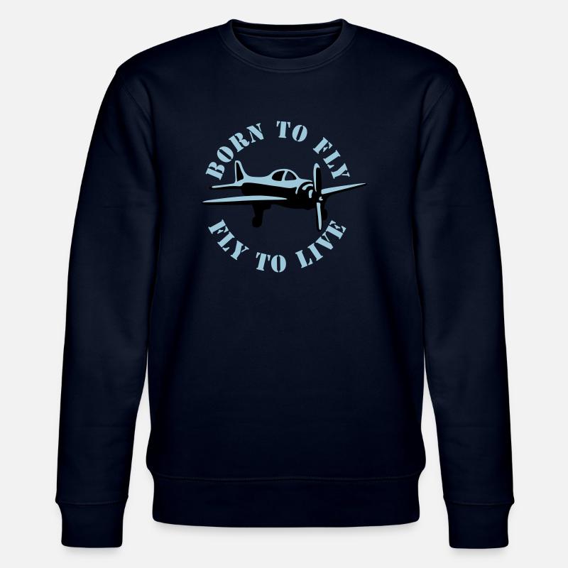born_to_fly_2c - Stanley/Stella Unisex Bio-Sweatshirt CHANGER  - Navy