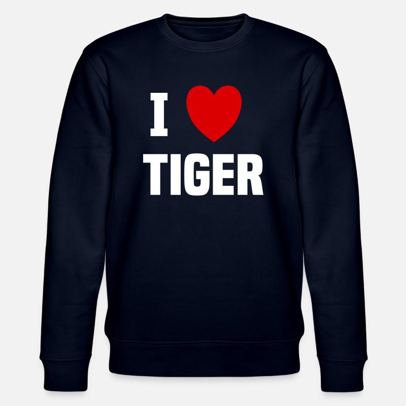 Ich liebe Tiger - Stanley/Stella Unisex Bio-Sweatshirt CHANGER  - Navy