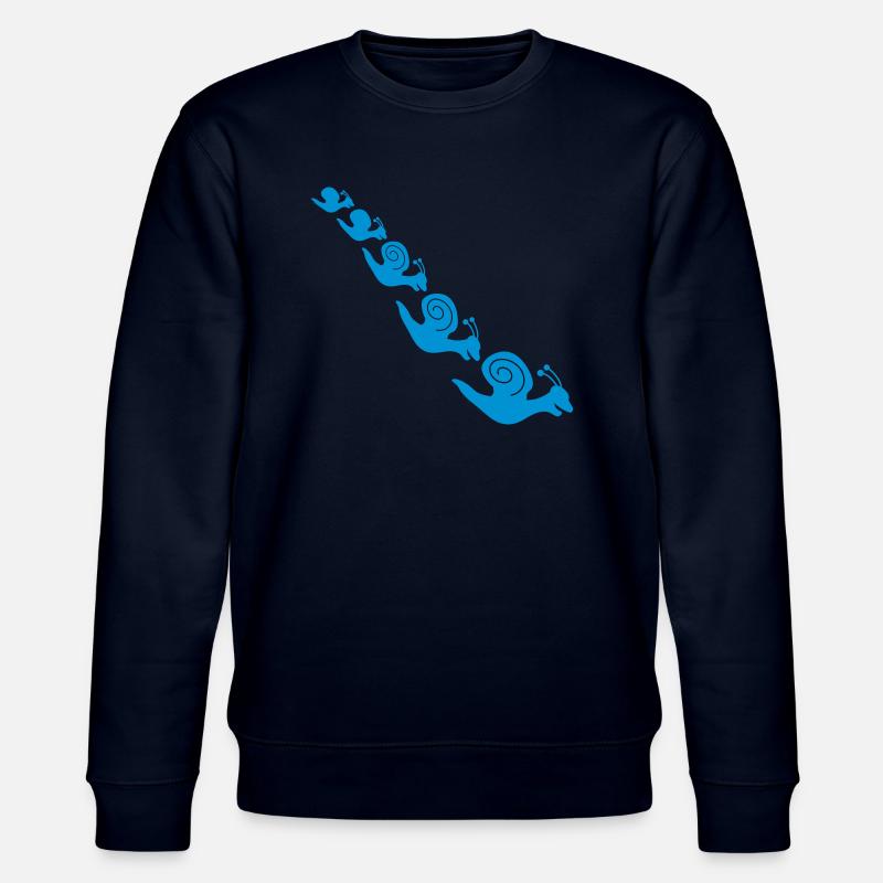 Happy Snails - Stanley/Stella økologisk unisex-sweatshirt CHANGER  - marineblå