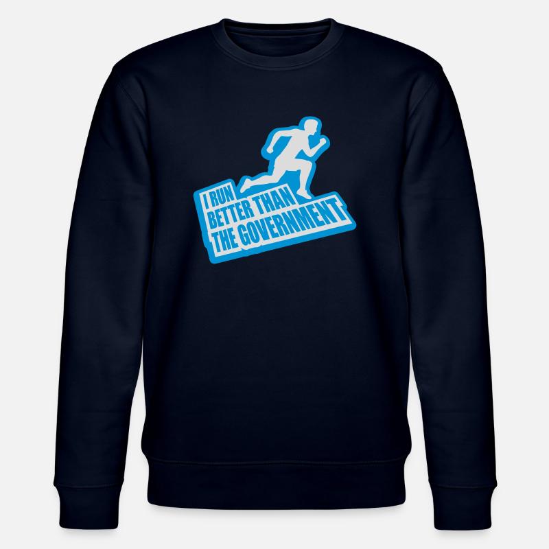 run better than government - Stanley/Stella Unisex Bio-Sweatshirt CHANGER  - Navy