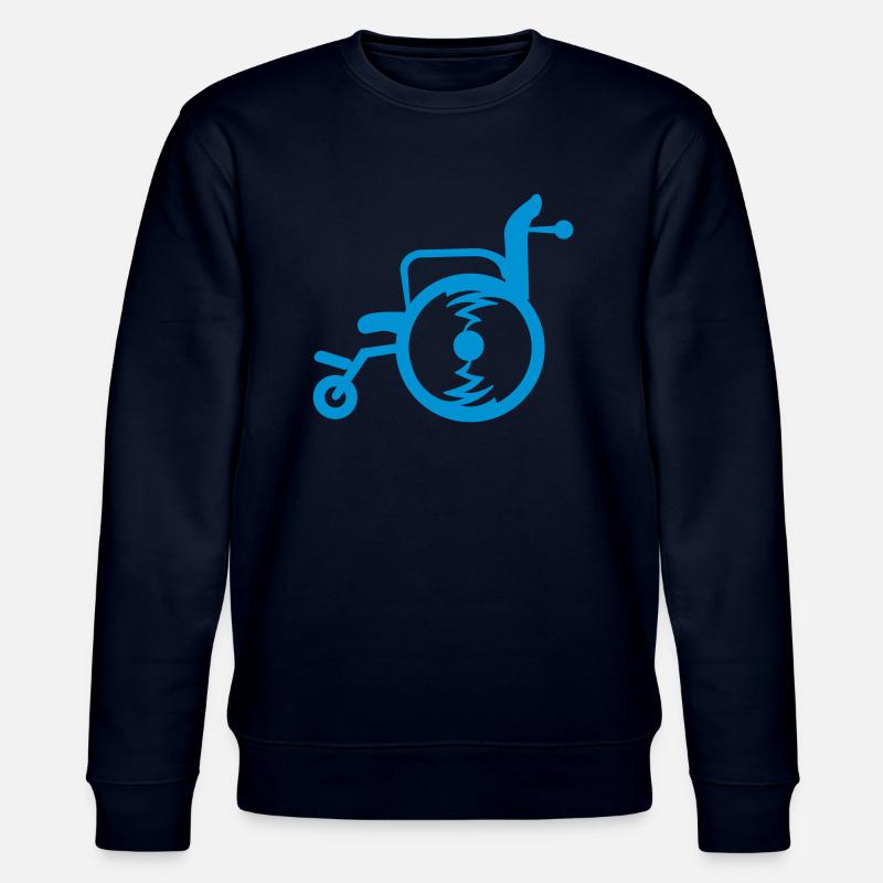 Fauteuil roulant / fauteuil roulant (1c) - Sweat bio CHANGER Stanley/Stella Unisexe - marine