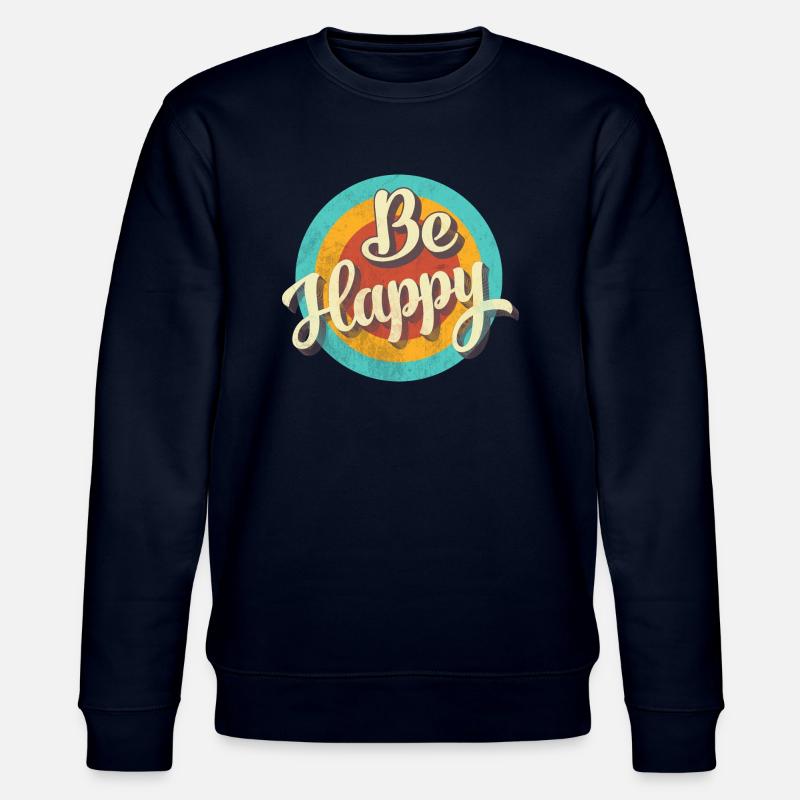 BE HAPPY - Stanley/Stella Unisex Bio-Sweatshirt CHANGER  - Navy