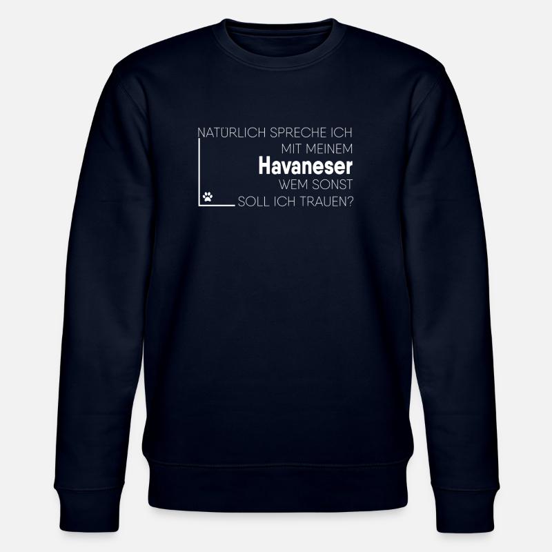 Havaneser Geschenk - Stanley/Stella Unisex Bio-Sweatshirt CHANGER  - Navy