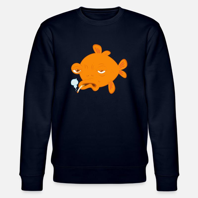 goldfisch raucht - Stanley/Stella Unisex Bio-Sweatshirt CHANGER  - Navy