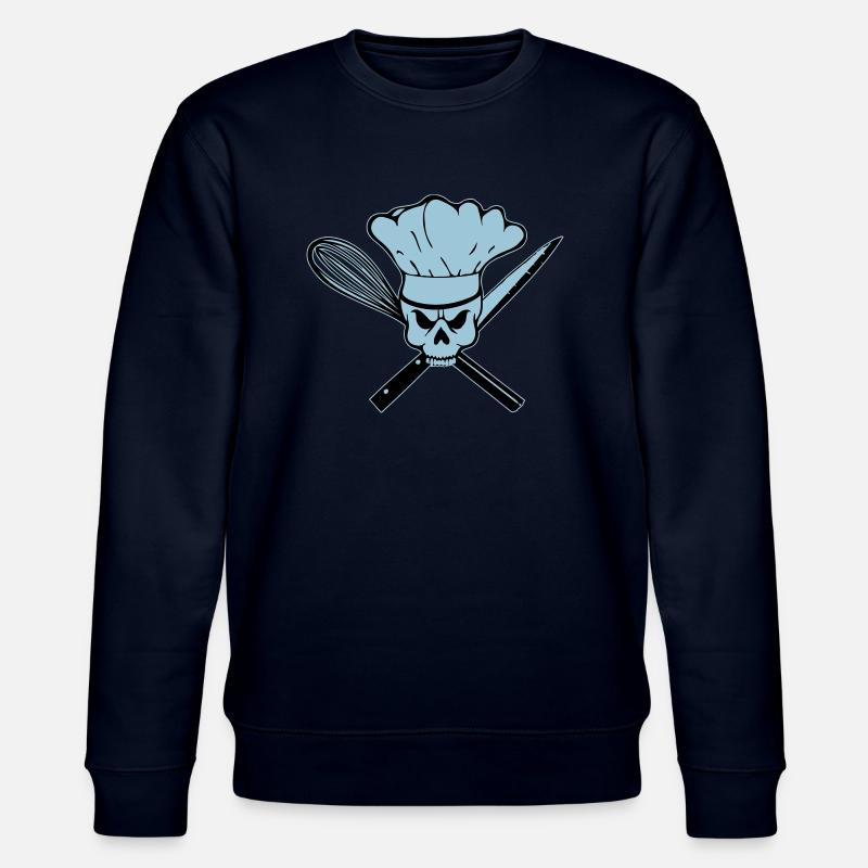 Koch Pirat oder Rebell Totenkopf - Stanley/Stella Unisex Bio-Sweatshirt CHANGER  - Navy