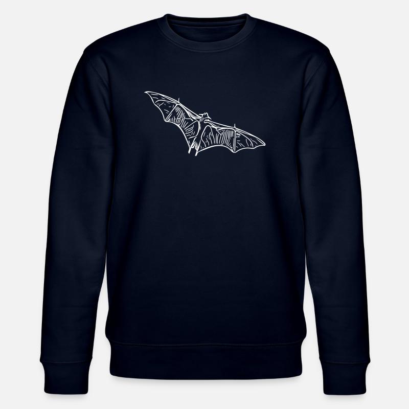 Flughund Fledermaus - Vector Style - Stanley/Stella Unisex Bio-Sweatshirt CHANGER  - Navy