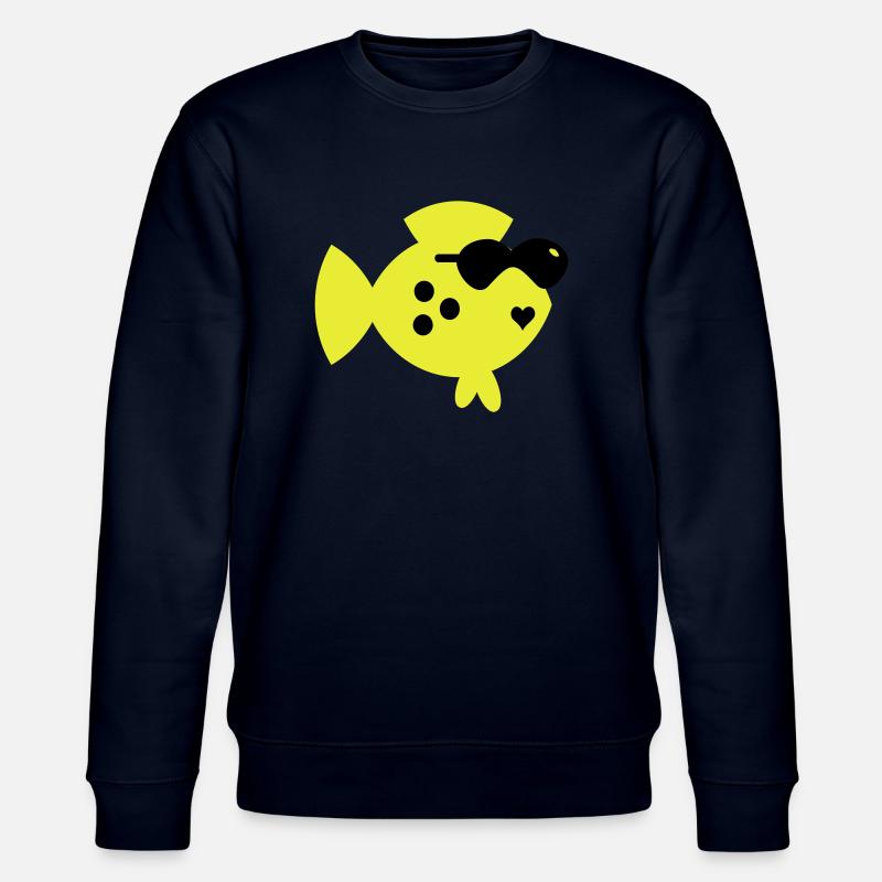 Blindfisch / blind fish (2c) - Stanley/Stella Unisex Bio-Sweatshirt CHANGER  - Navy