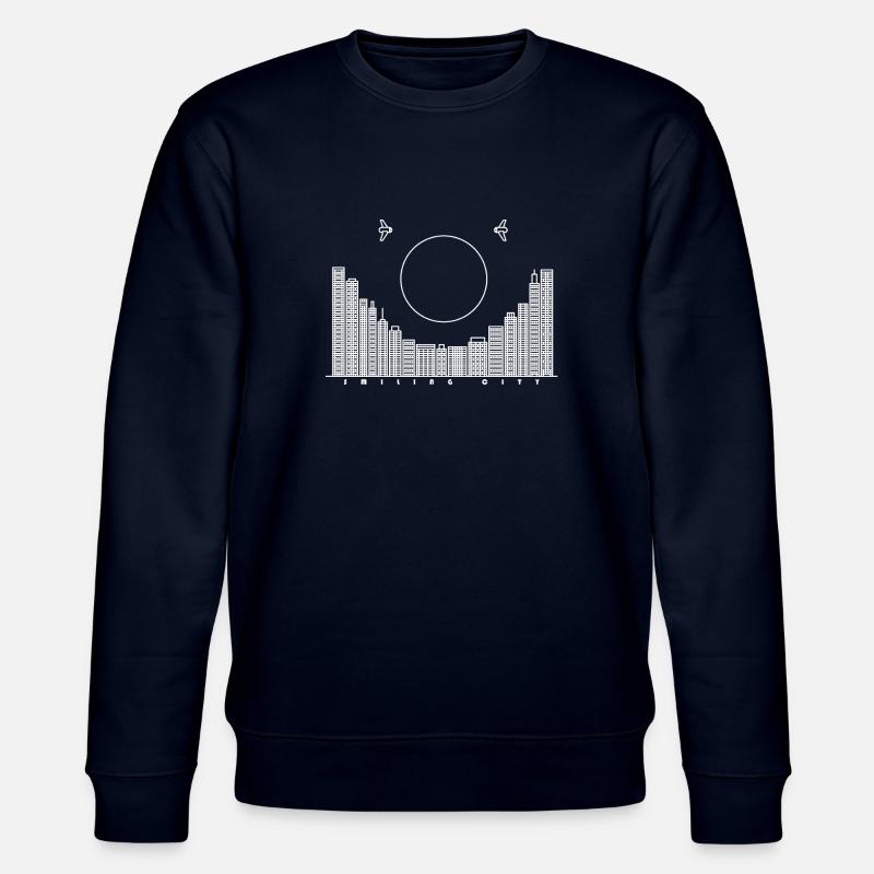 SmilingCity - weiße Version - Stanley/Stella Unisex Bio-Sweatshirt CHANGER  - Navy