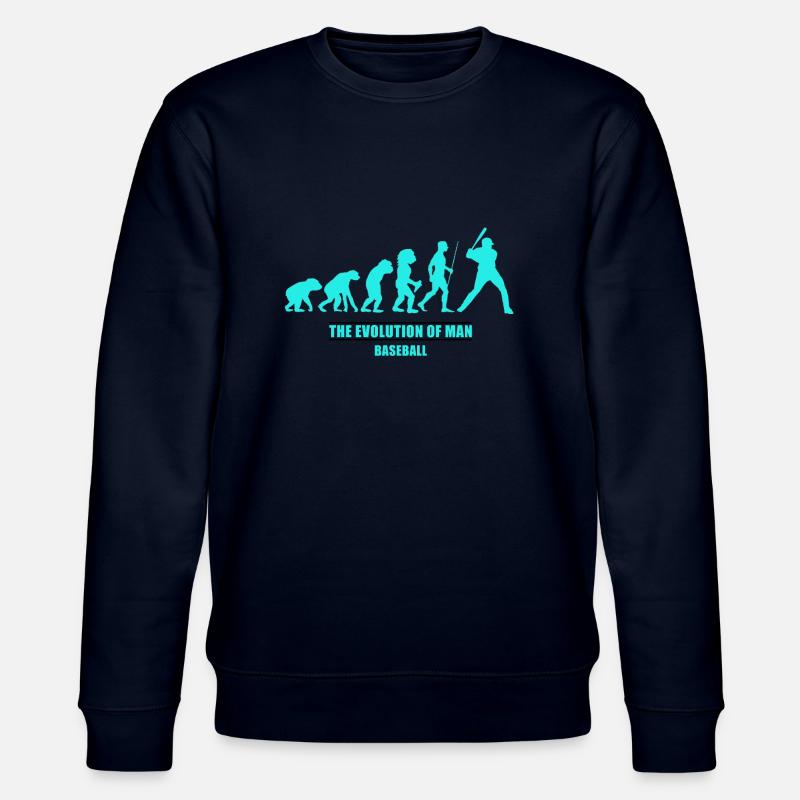 Evolution man baseball - Stanley/Stella CHANGER Unisex Organic Sweatshirt - navy